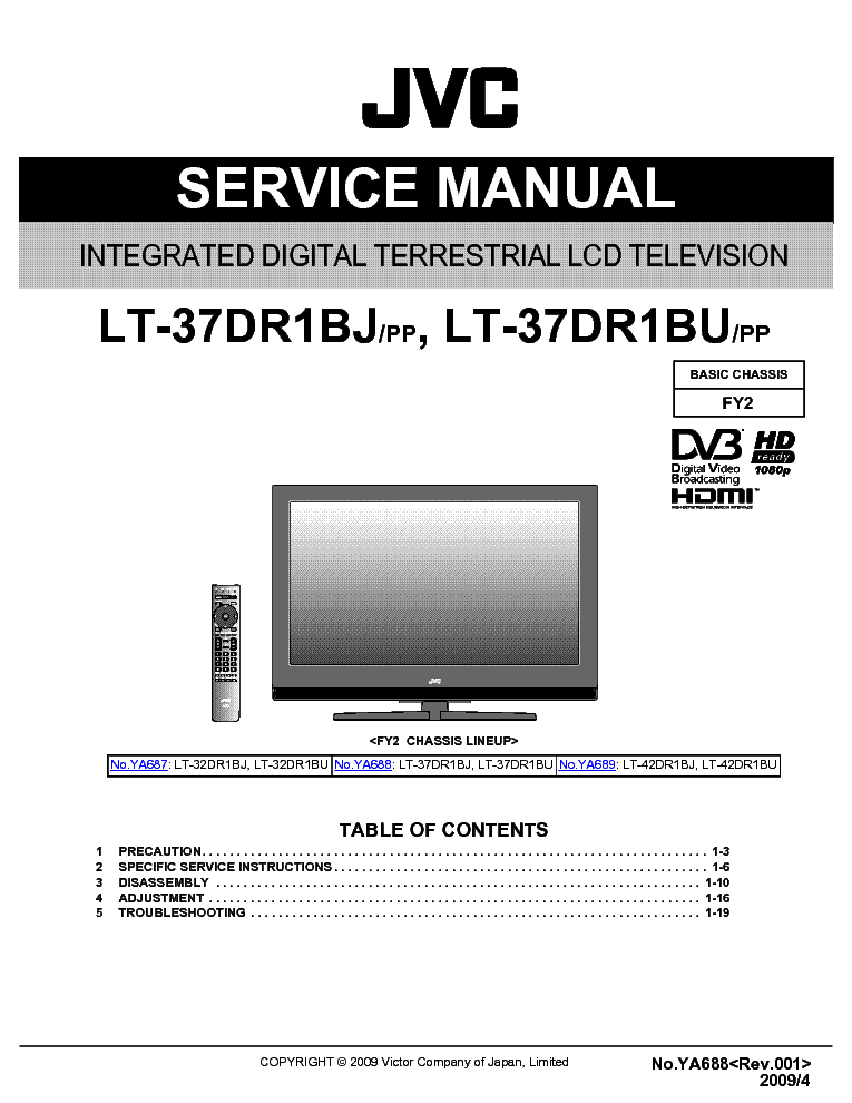JVC LT-37DR1BJ LT-37DR1BU SM service manual