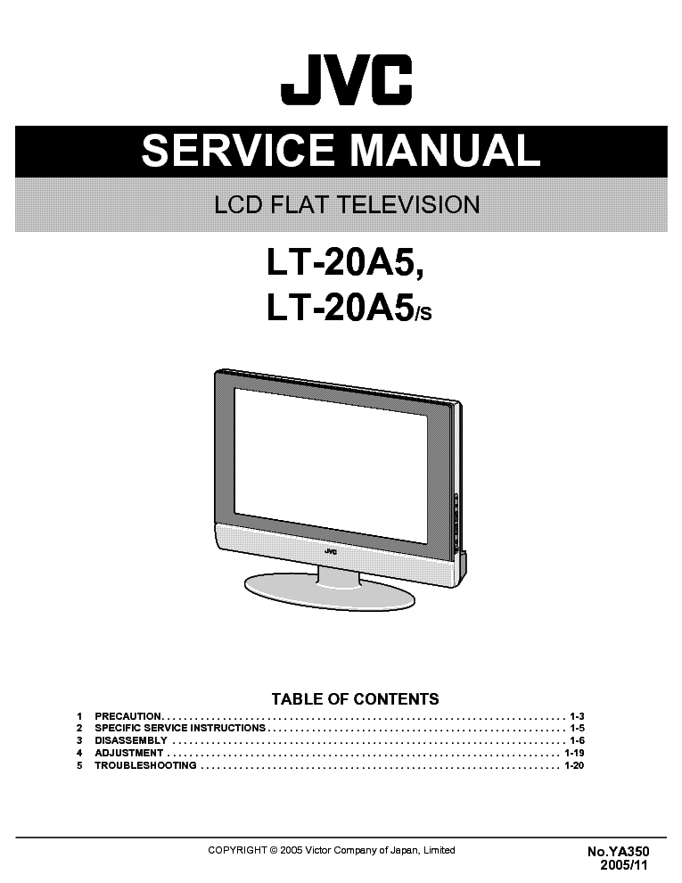 JVC LT20A5 CHASSIS service manual