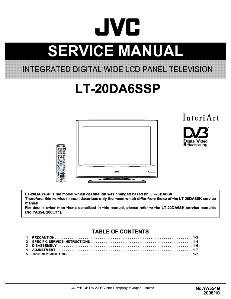 JVC LT20DA6SSP LCD service manual