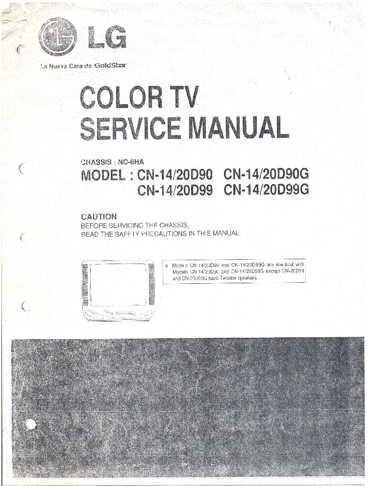 LG 14,20D90,99 CH NC-6HA SM service manual (1st page)