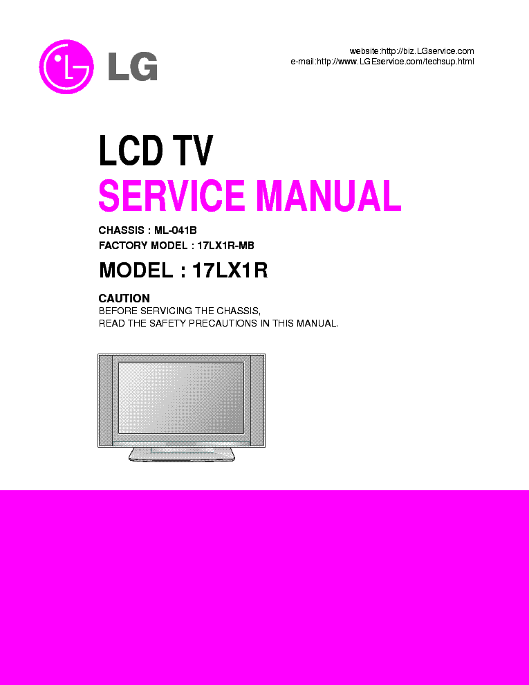 LG 17LX1R SM service manual (1st page)