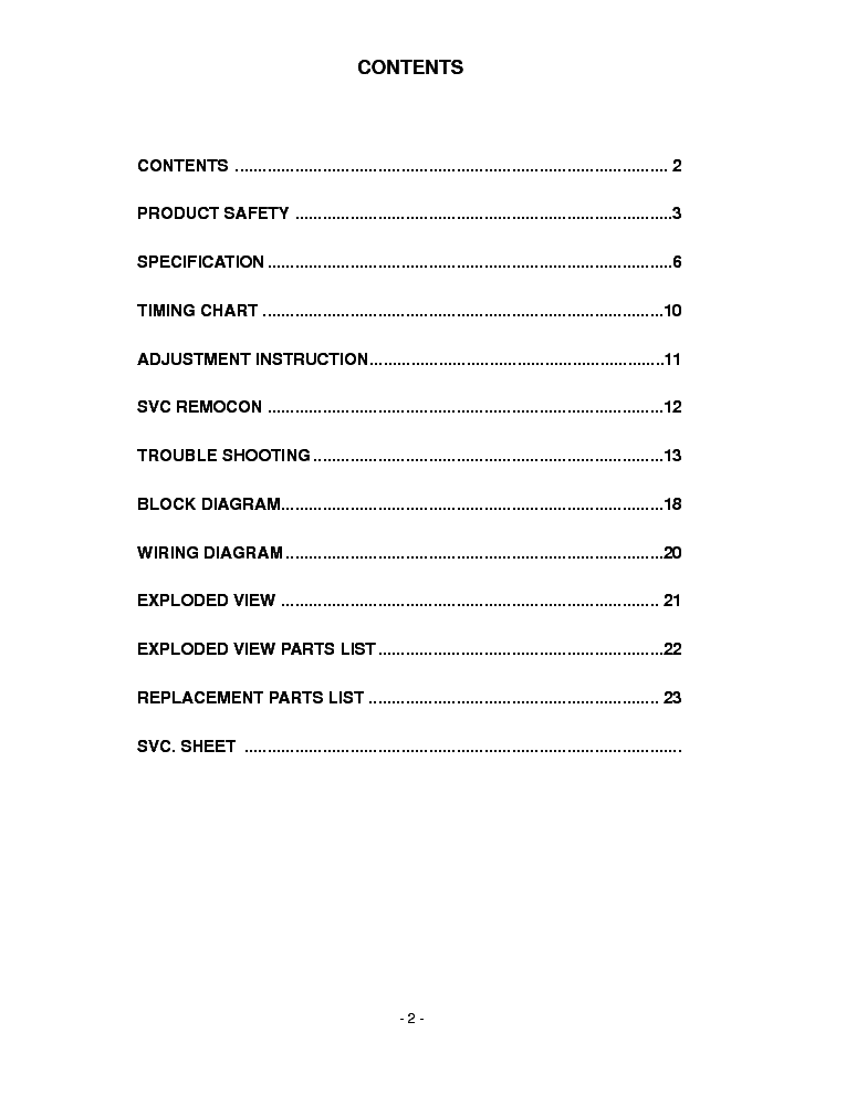LG 17LX1R SM service manual (2nd page)