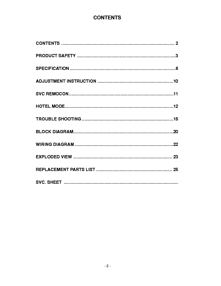 LG 20HIZ11 CH ML-041F service manual (2nd page)