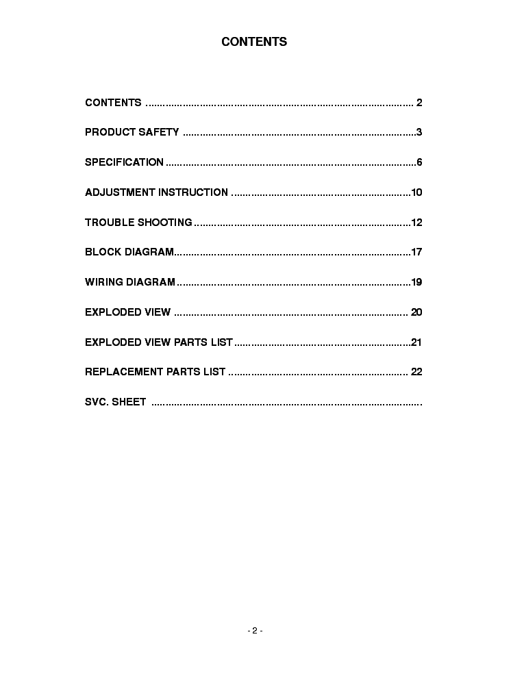 LG 20LA6R service manual (2nd page)