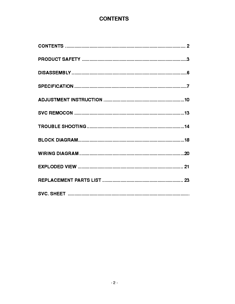 LG 20LC1R service manual (2nd page)