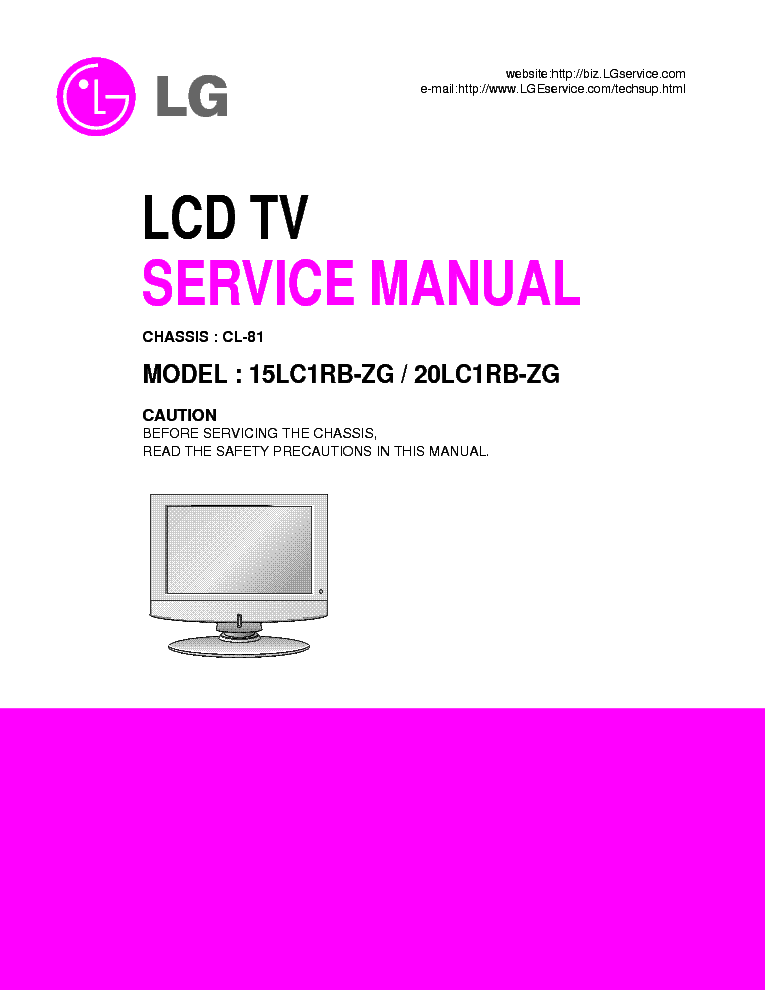 LG 20LC1RB-ZG service manual (1st page)