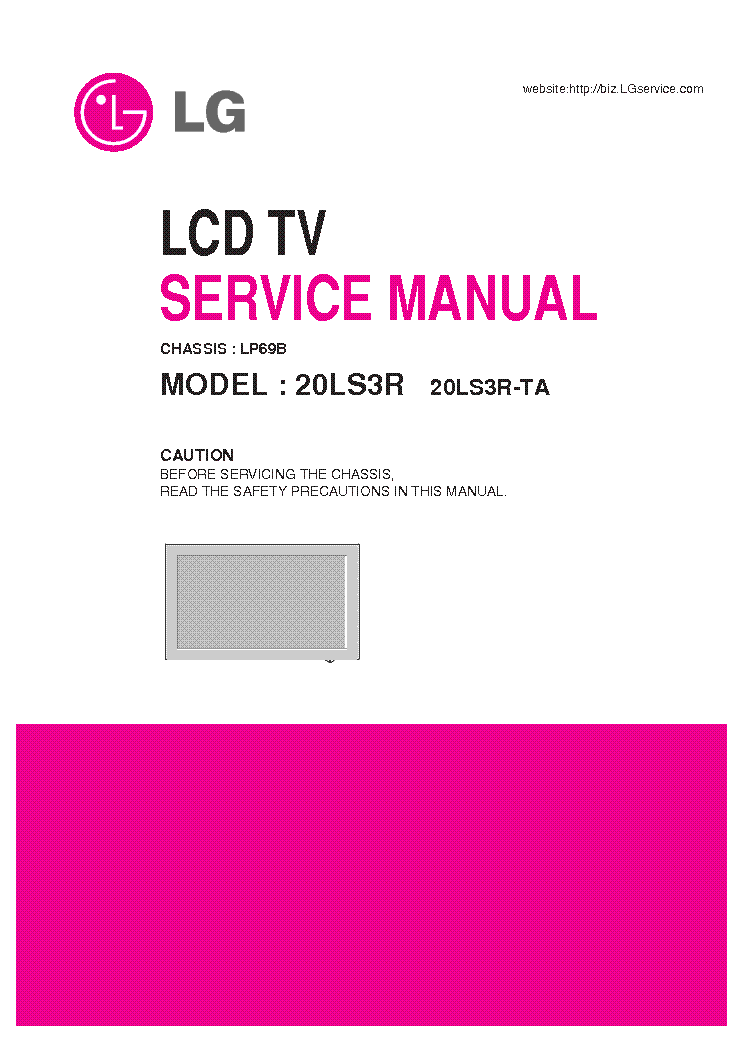 LG 20LS3R-TA CHASSIS LP69B MFL37693002 service manual (1st page)