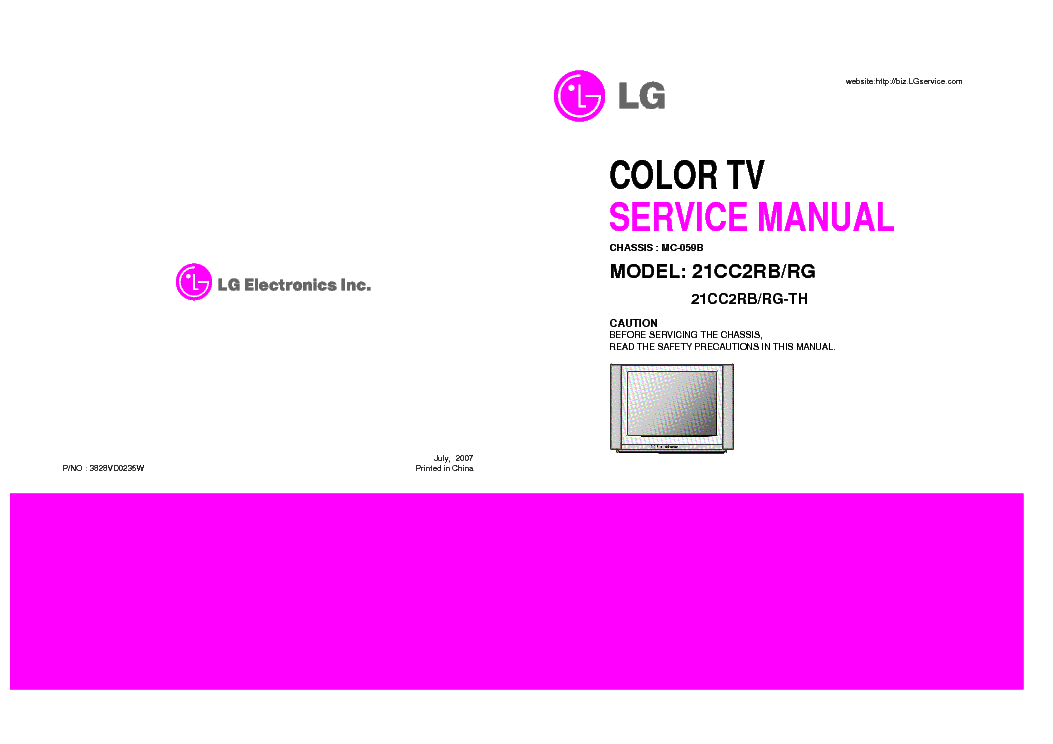 LG 21CC2RB RG CH MC059B SM service manual (1st page)