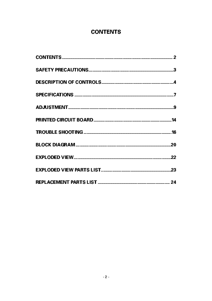 LG 21CC2RB RG CH MC059B SM service manual (2nd page)