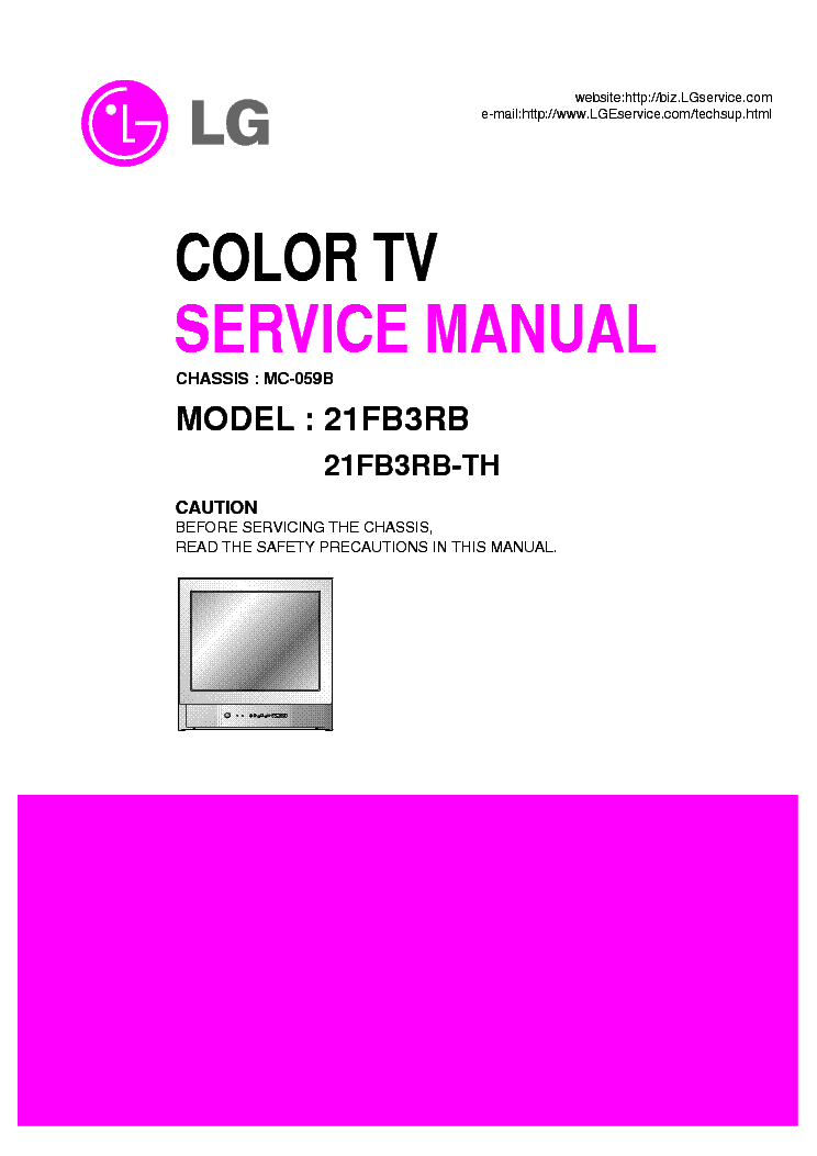 LG 21FB3RB MC 059B service manual (1st page)