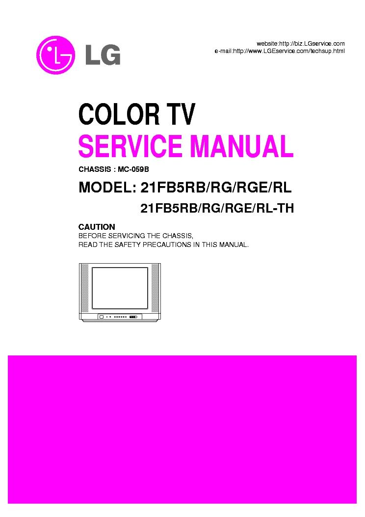 LG 21FB5RB-CH.MC-059B service manual (1st page)