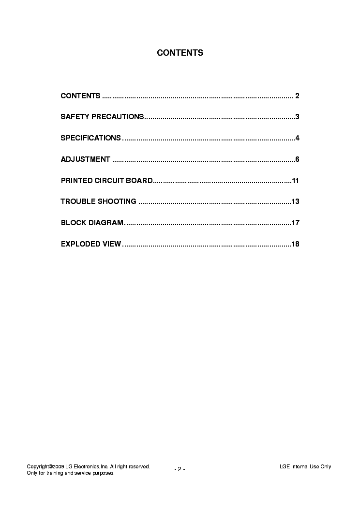 LG 21FC1RE-RB-RG-AG-AL-RGE-TH CHASSIS MC-059B service manual (2nd page)