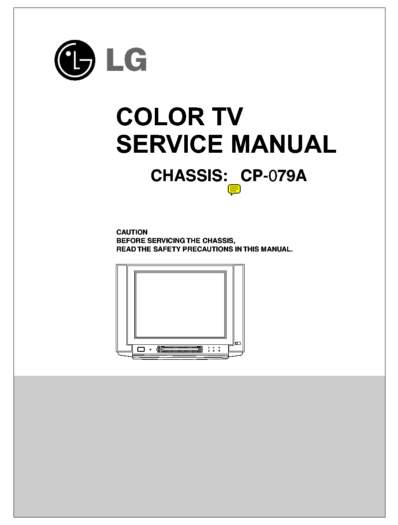 LG 21FC2RGE CHASSIS CP079A 3828VD0087B service manual (1st page)