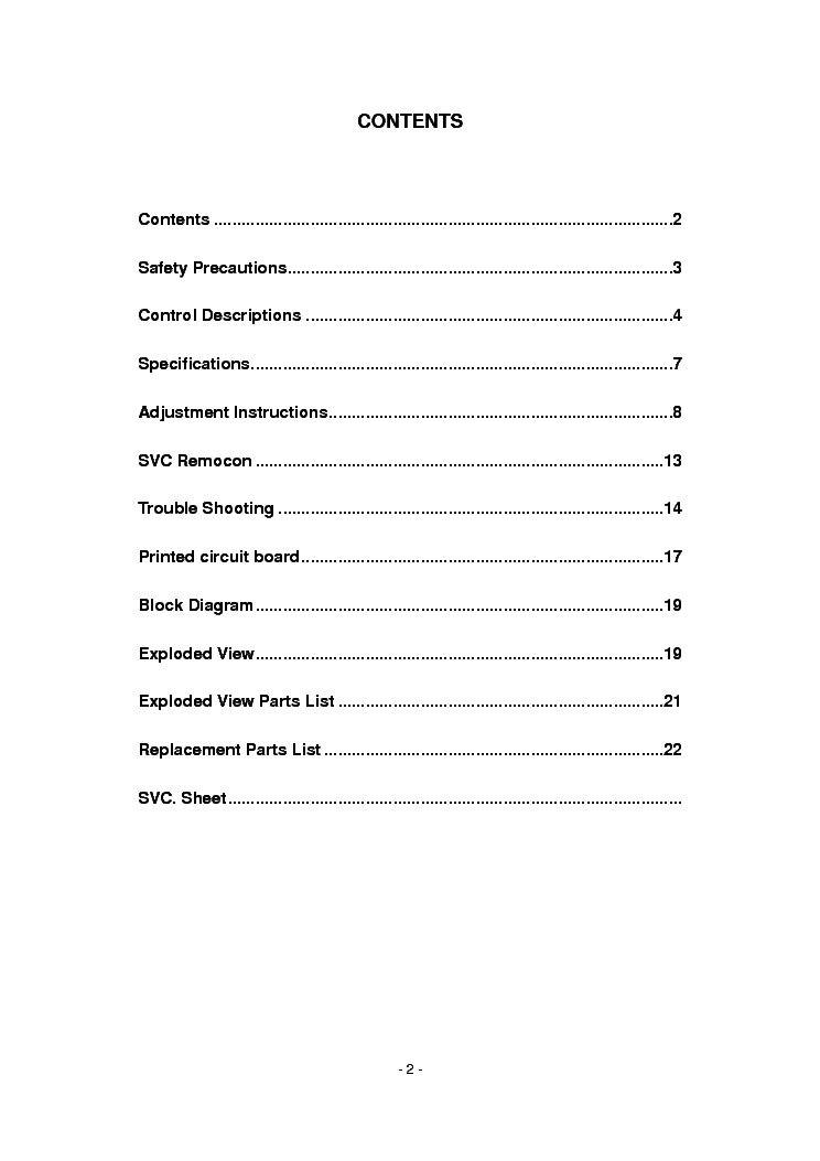 LG 21FS2CLX CH CW62B SM service manual (2nd page)