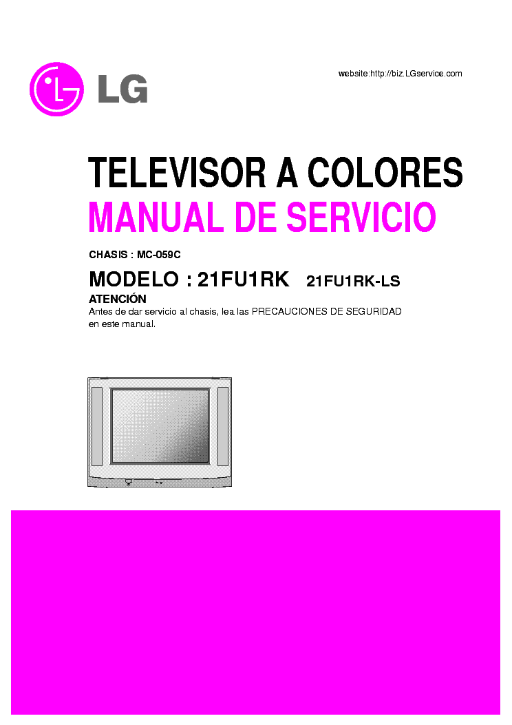 LG 21FU1RK 21FU1RK LS CHASSIS MC 059C service manual (1st page)