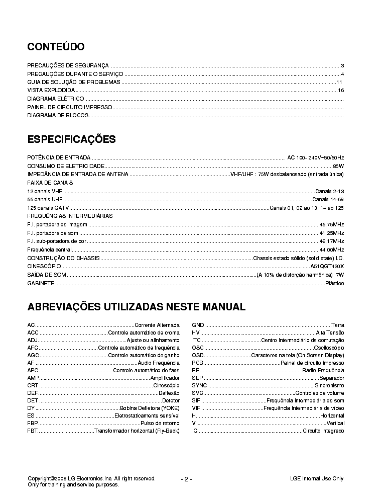 LG 21FU6XX-L4 CHASSIS CW81B SM service manual (2nd page)