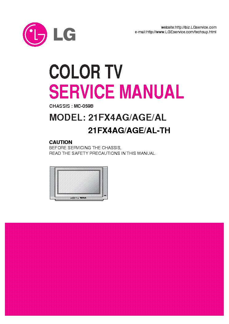 LG 21FX3AGE service manual (1st page)