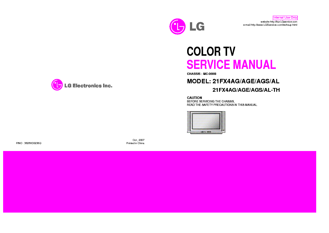 LG 21FX4AG service manual (1st page)