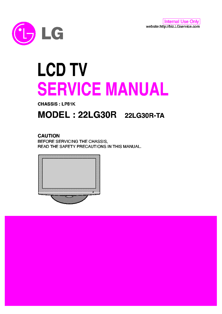 LG 22LG30R 22LG30R TA CHASSIS LP81K service manual (1st page)