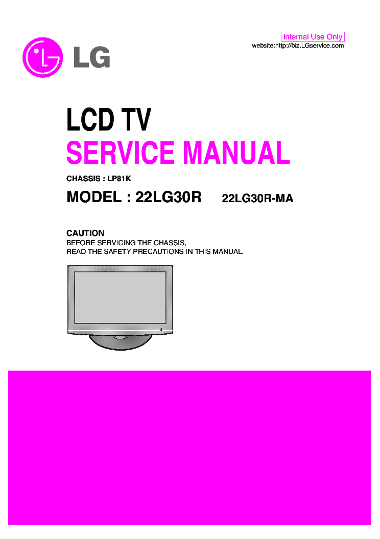 LG 22LG30R CH LP81K service manual (1st page)
