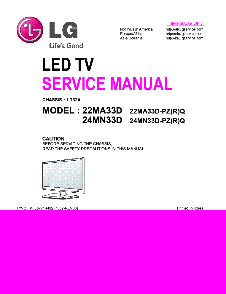 LG 22MA33D-PZQ 24MN33D-PZQ CHASSIS LD32A 22MA33D-PZQ service manual (1st page)