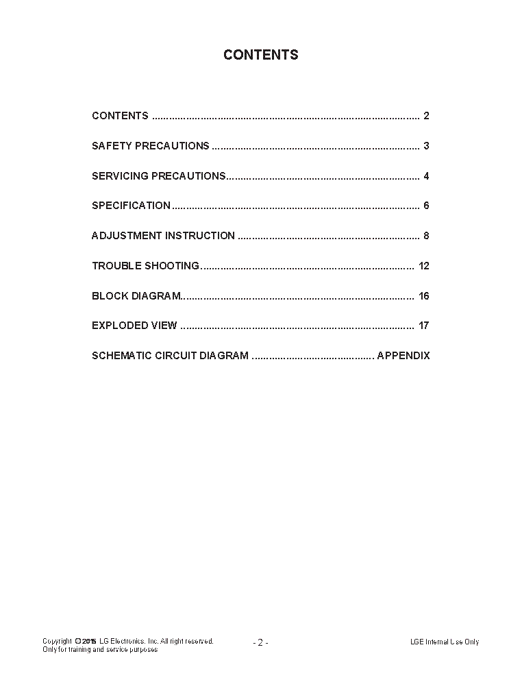 LG 24LF4520 WU PU CHASSIS LU50A SM service manual (2nd page)