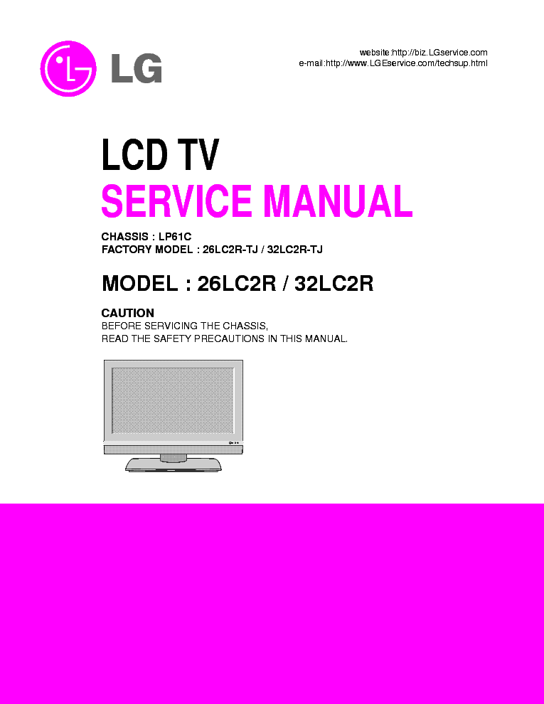 LG 26 32LC2R-TJ- service manual (1st page)