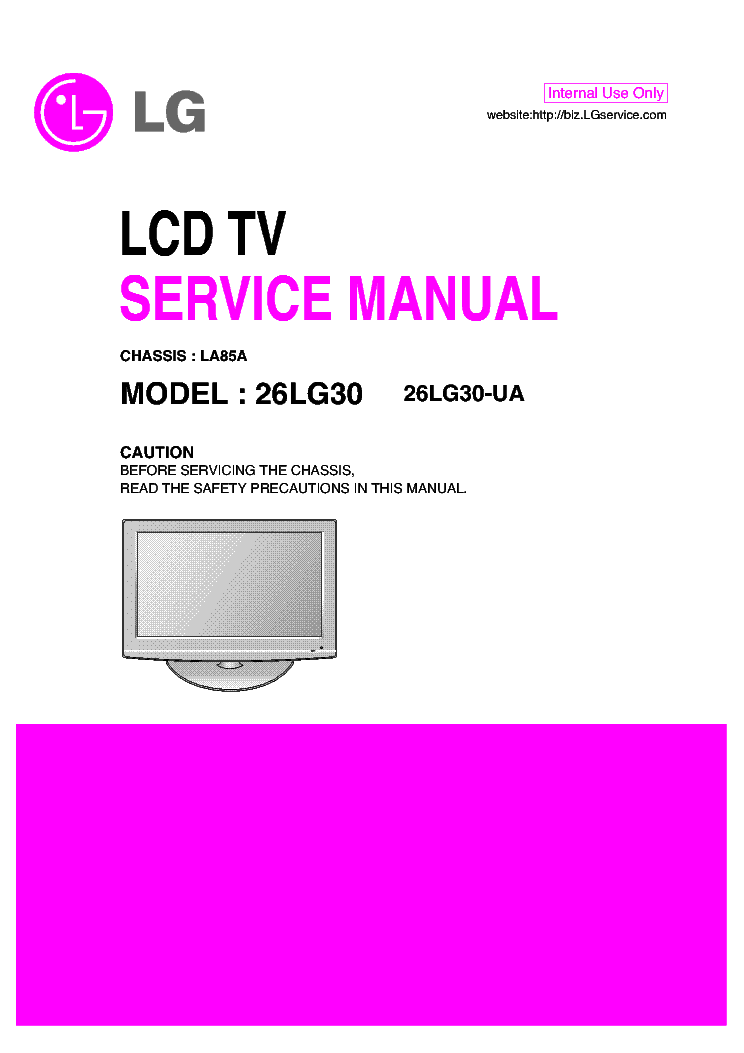 LG 26LG30-UA CHASSIS LA85A SM service manual (1st page)