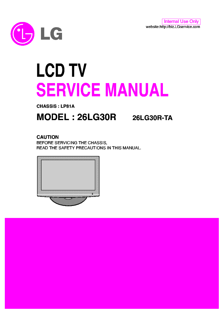 LG 26LG30R-1 service manual (1st page)