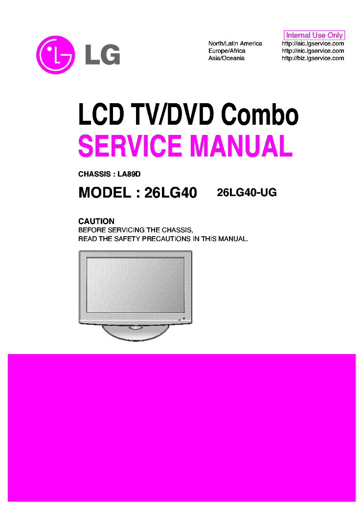 LG 26LG40-UG CHASSIS LA89D SM service manual (1st page)