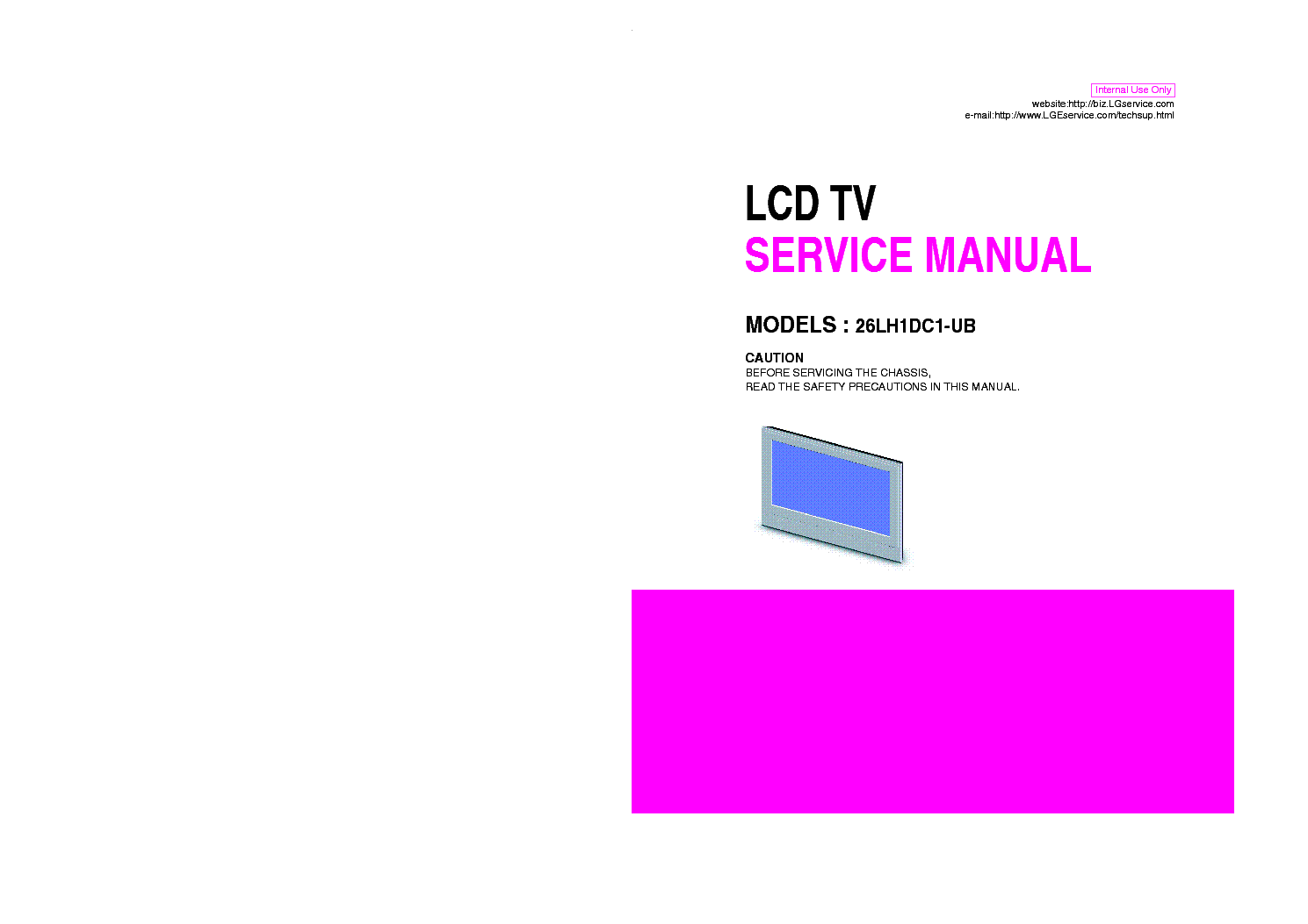 LG 26LH1DC1 service manual (1st page)