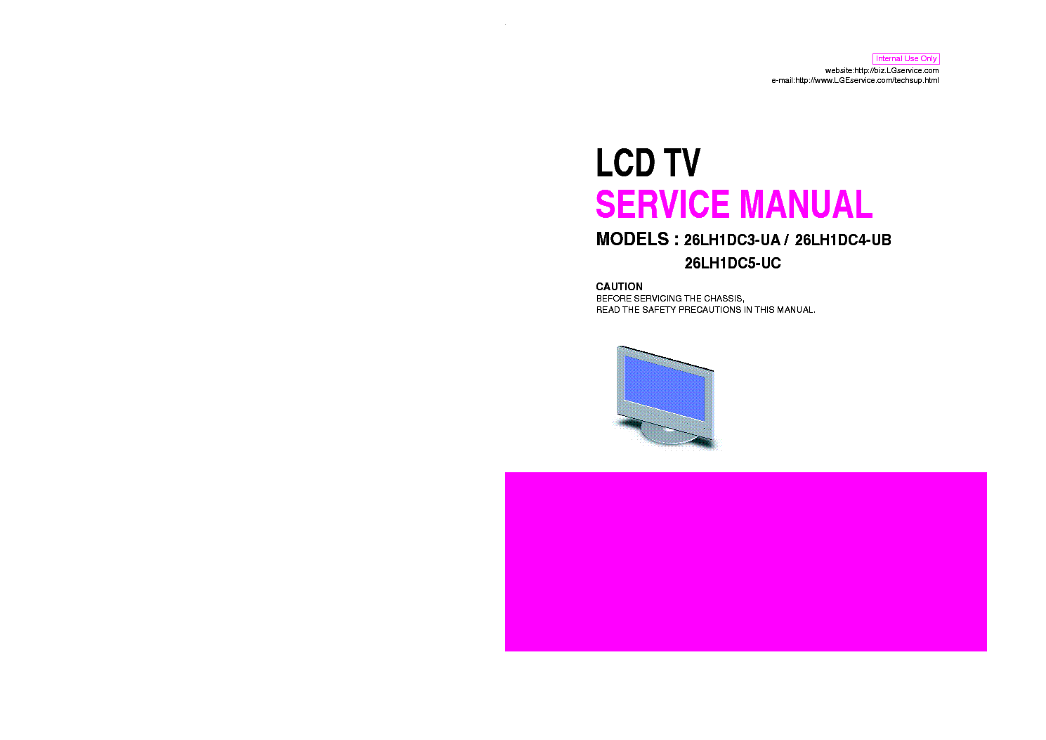 LG 26LH1DC5 service manual (1st page)