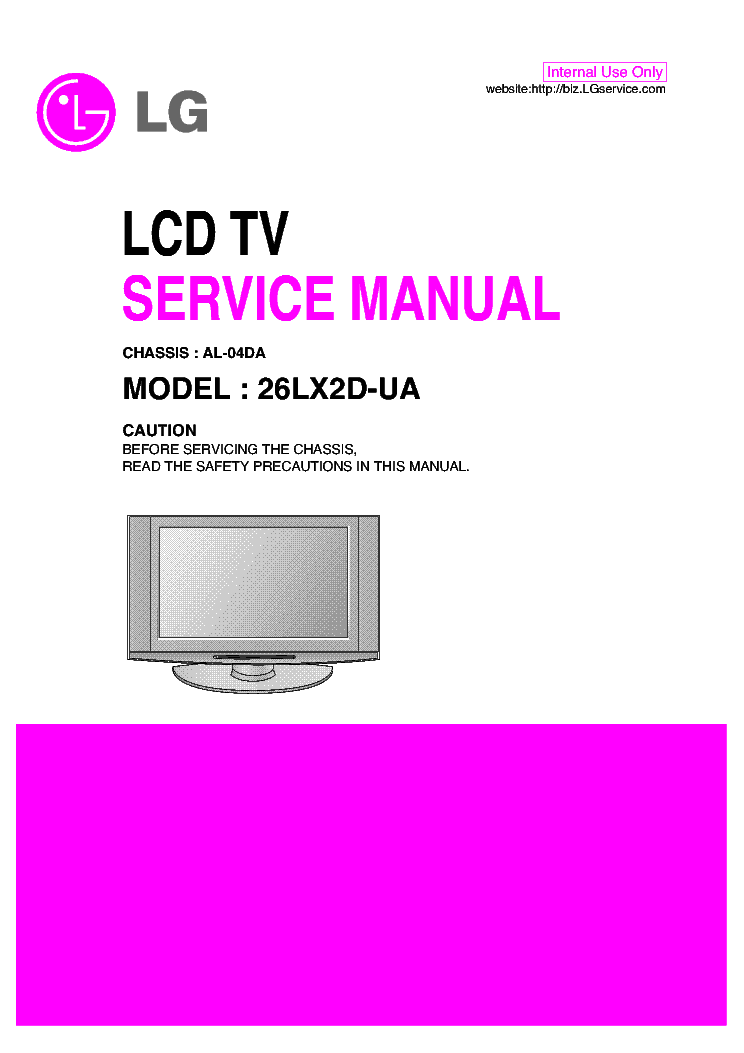 LG 26LX2D-UA CHASSIS AL-04DA SM service manual (1st page)