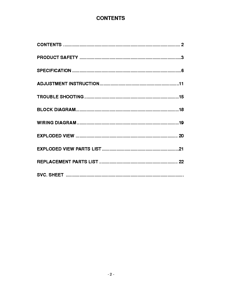 LG 26LX2R-ZE CH ML-051A service manual (2nd page)