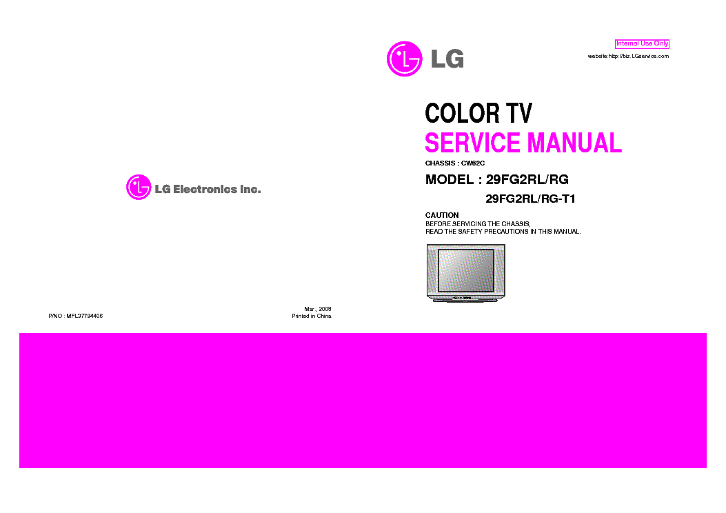 LG 29FG2RG service manual (1st page)