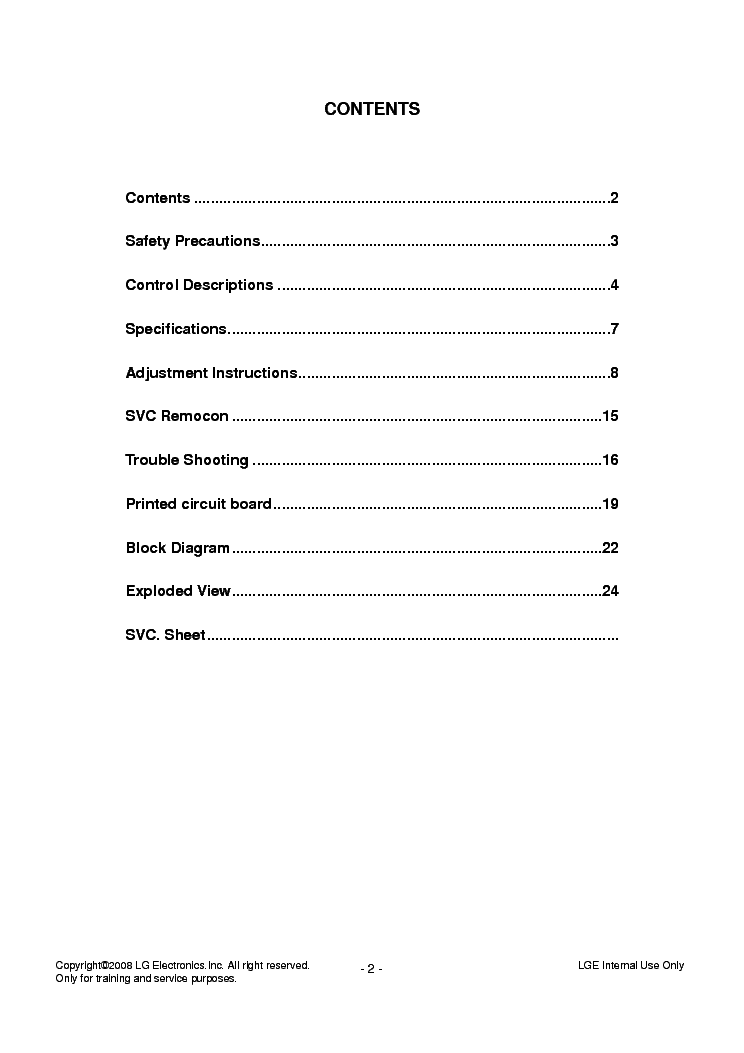 LG 29FU3RNX service manual (2nd page)