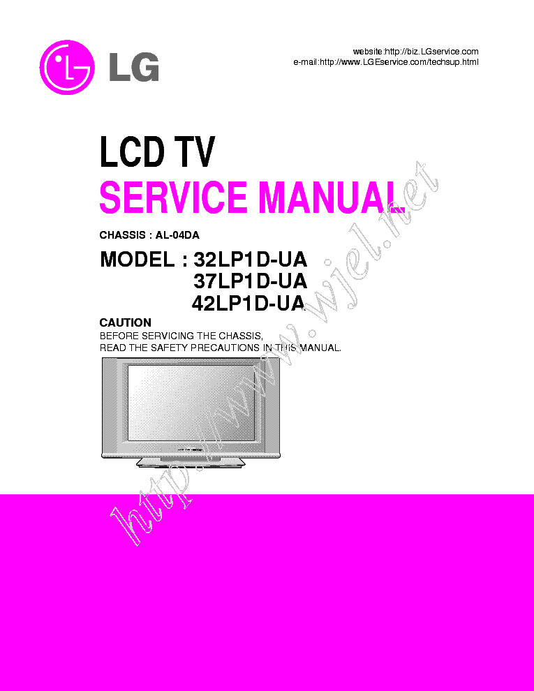 LG 32-37-42LP1D-UA-AL-04DA SM service manual (1st page)