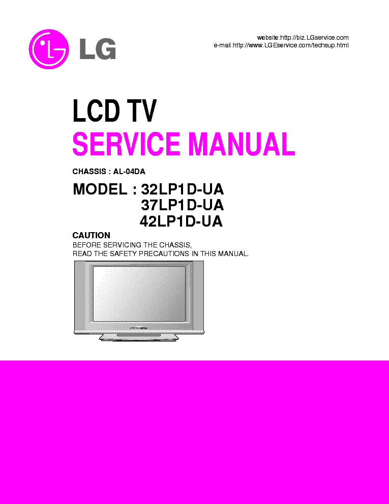 LG 32-37-42LP1D-UA CHASSIS AL--04DA service manual (1st page)