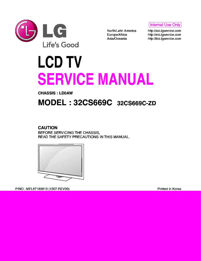LG 32CS669C-ZC CHASSIS LD0AW REV00 service manual (1st page)