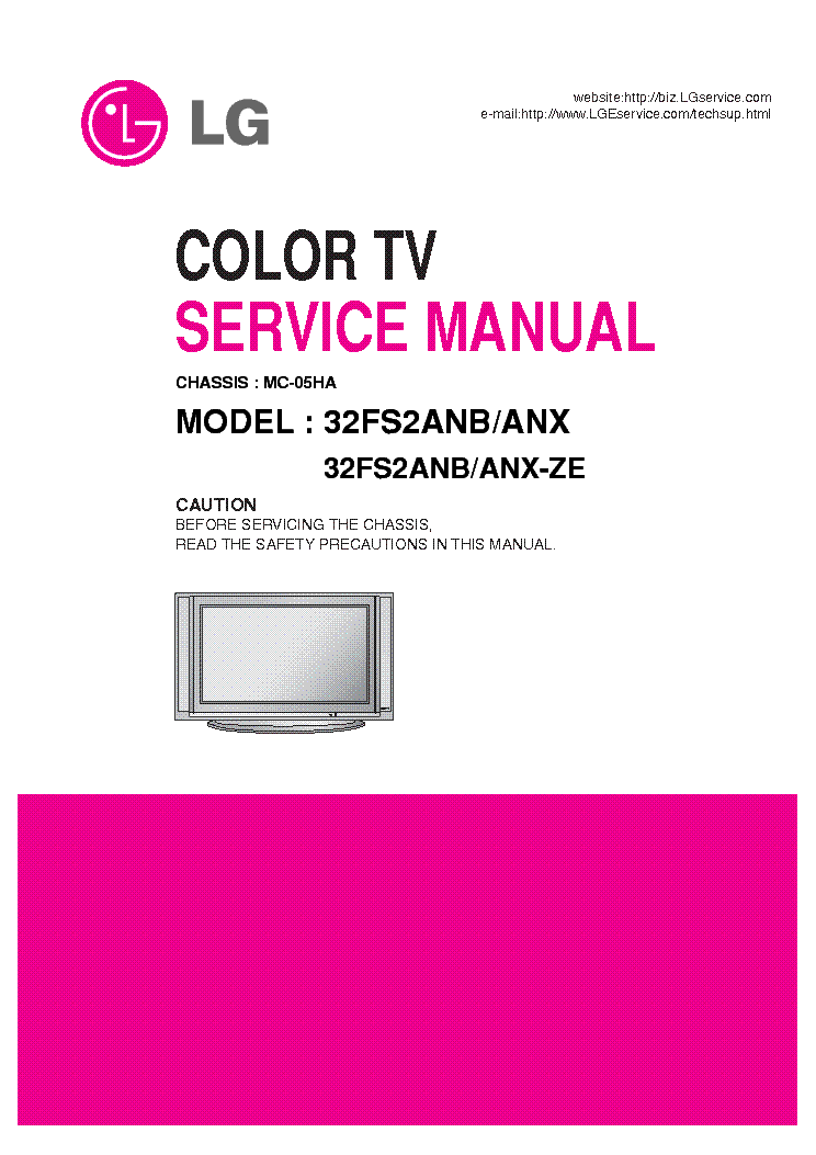LG 32FS2ANB-CH.MC-05HA SM service manual (1st page)