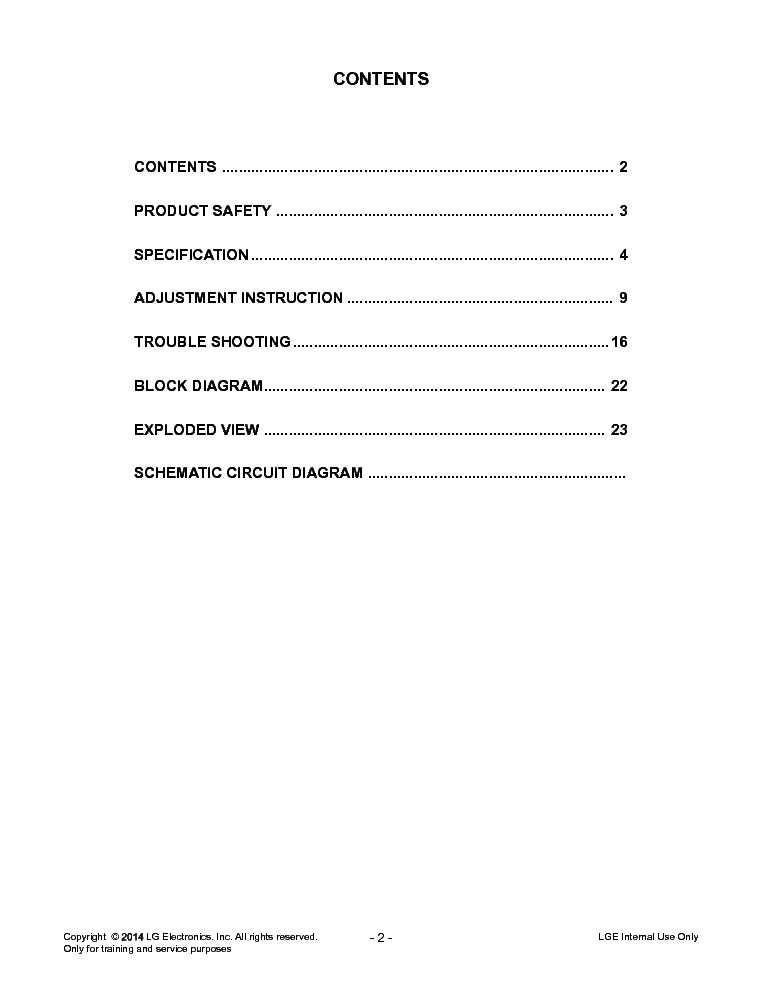 LG 32LB550B-UC CHASSIS LA44B REV00 service manual (2nd page)
