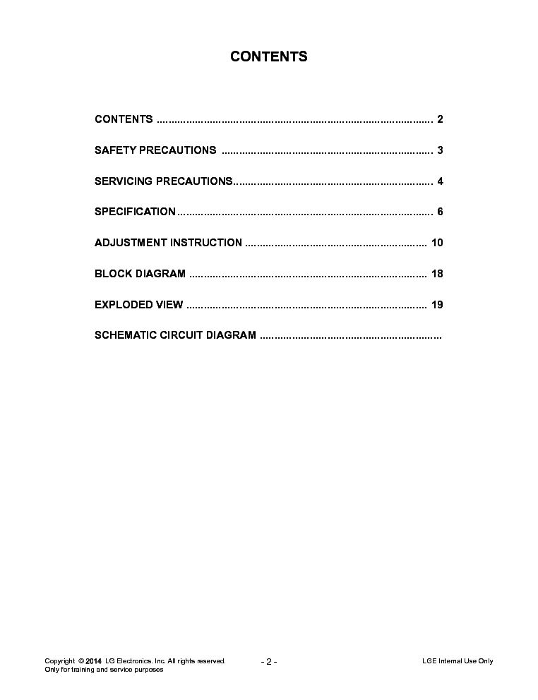 LG 32LB57XX-Z CHASSIS LD46B REV00 service manual (2nd page)