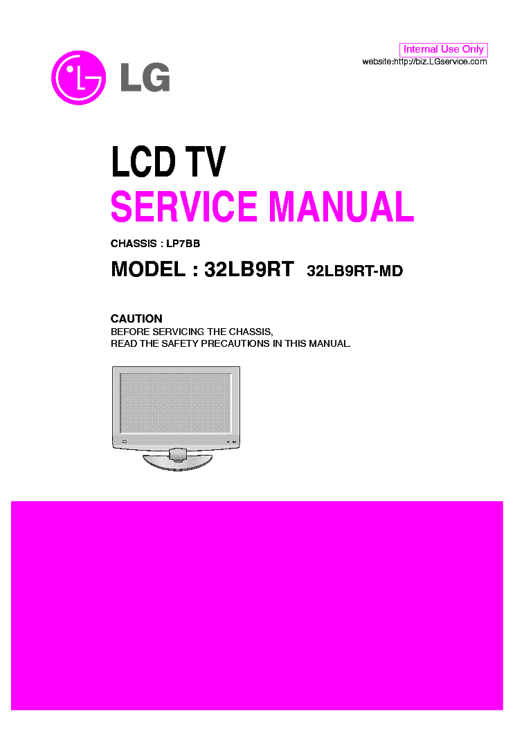 LG 32LB9RT CH LP7BB service manual (1st page)