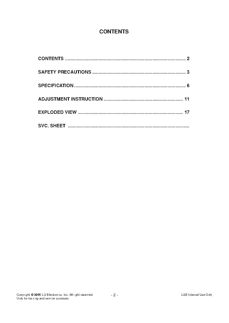 LG 32LD450-UA CHASSIS LA01B service manual (2nd page)