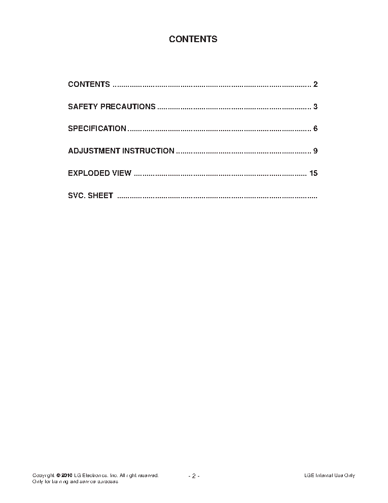 LG 32LD452B-C-UA CHASSIS LA01Z service manual (2nd page)