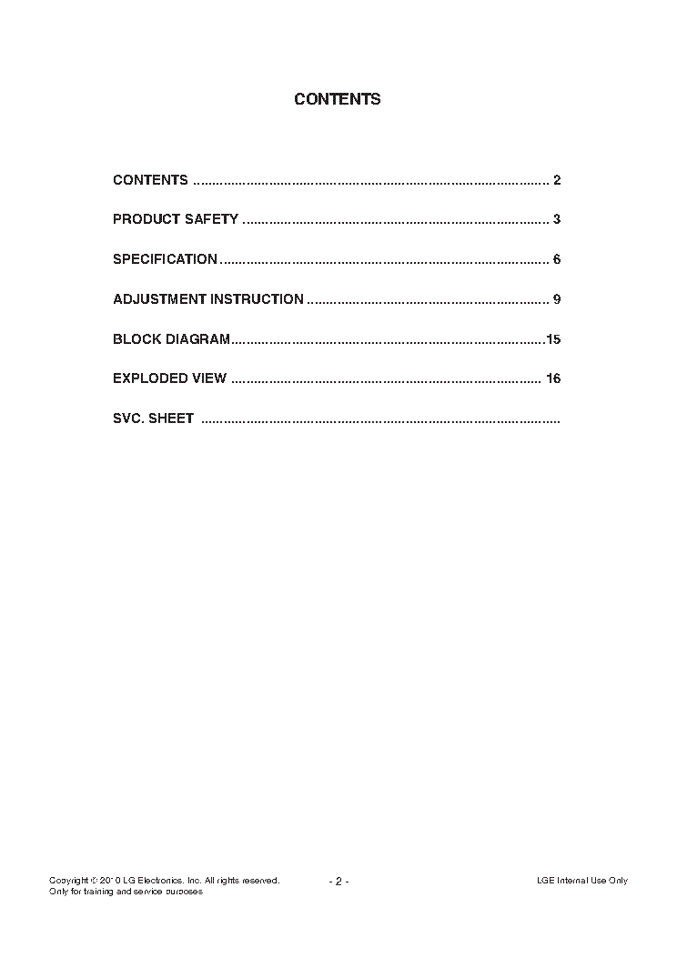 LG 32LD550-TA CHASSIS LB01B service manual (2nd page)