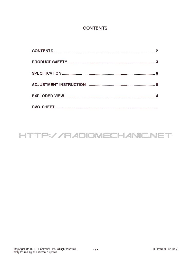 LG 32LG2100-ZA LD91A service manual (2nd page)