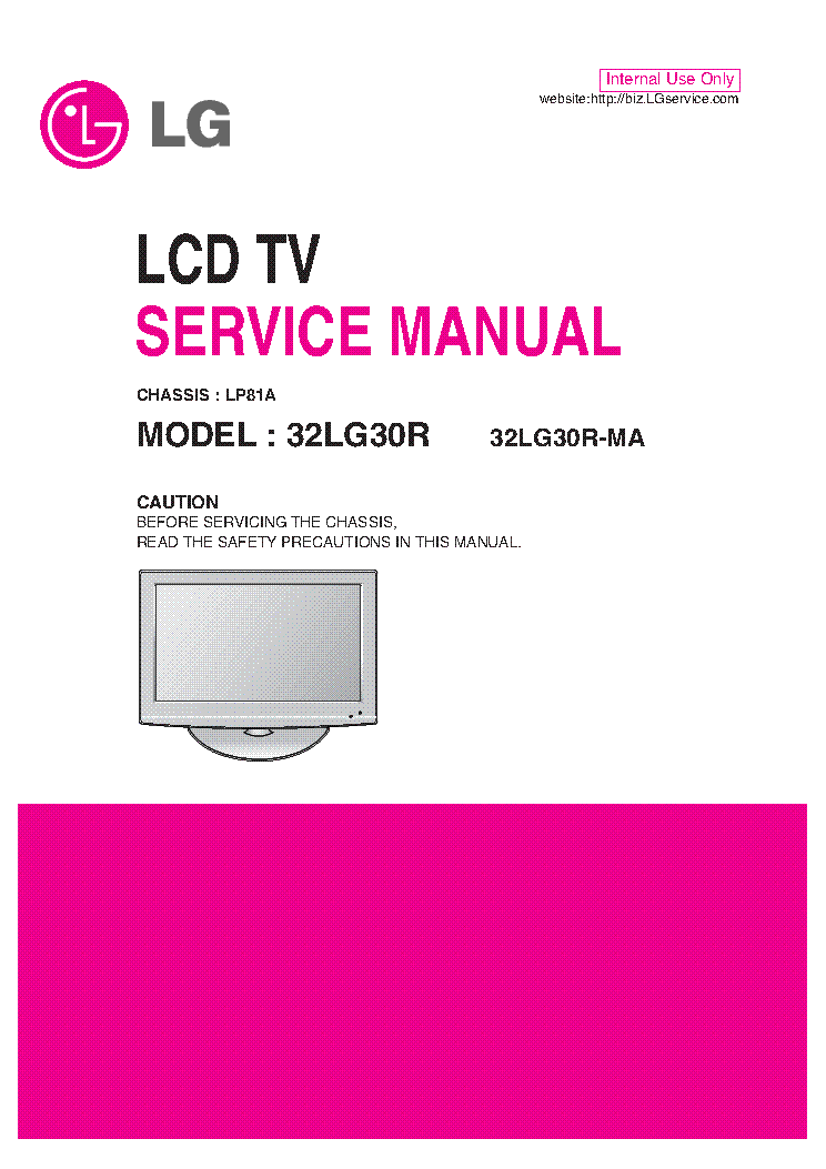 LG 32LG30R CHASSIS LP81A SM service manual (1st page)