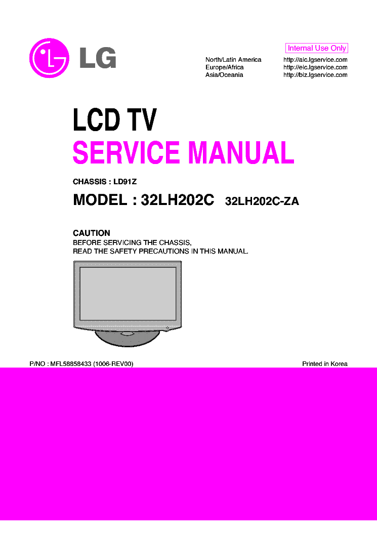 LG 32LH202C-ZA CHASSIS LD91Z REV00 service manual (1st page)