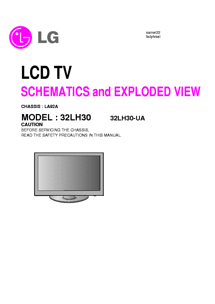 LG 32LH30 32LH30-UA SCH service manual (1st page)